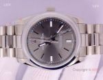 Replica Rolex Oyster Perpetual Gray Dial Stainless Steel Case Watch